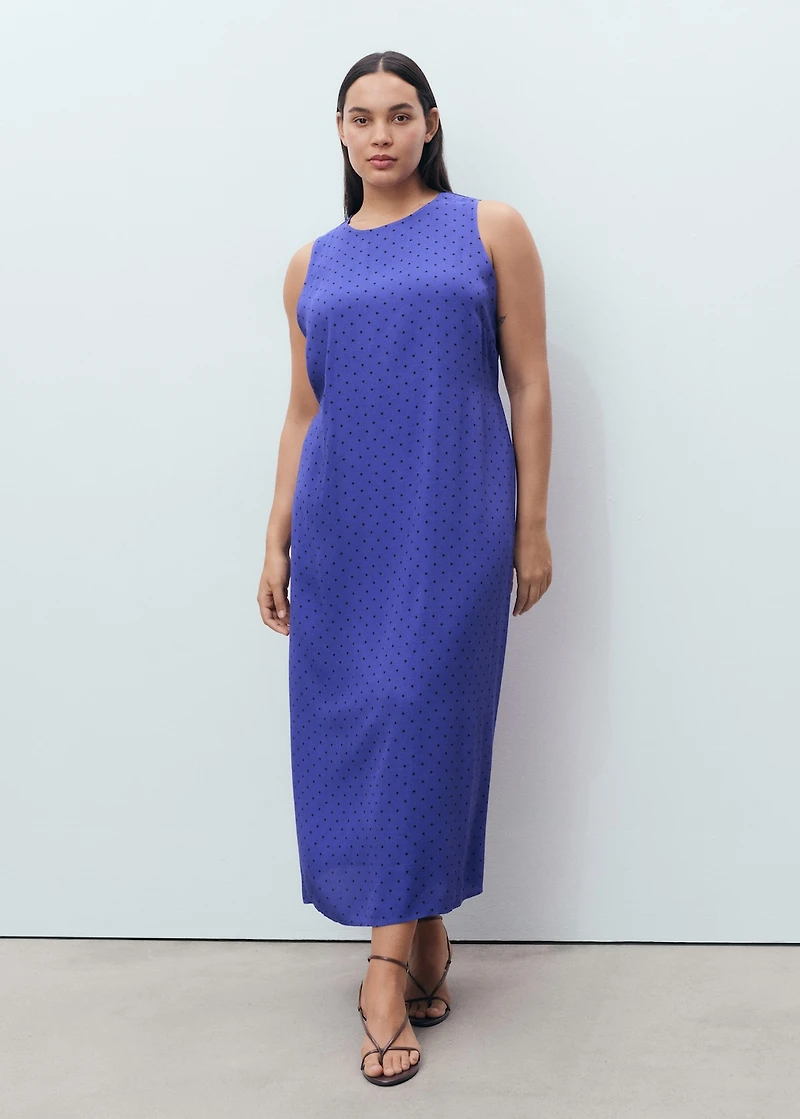 Polka-dot dress with bow