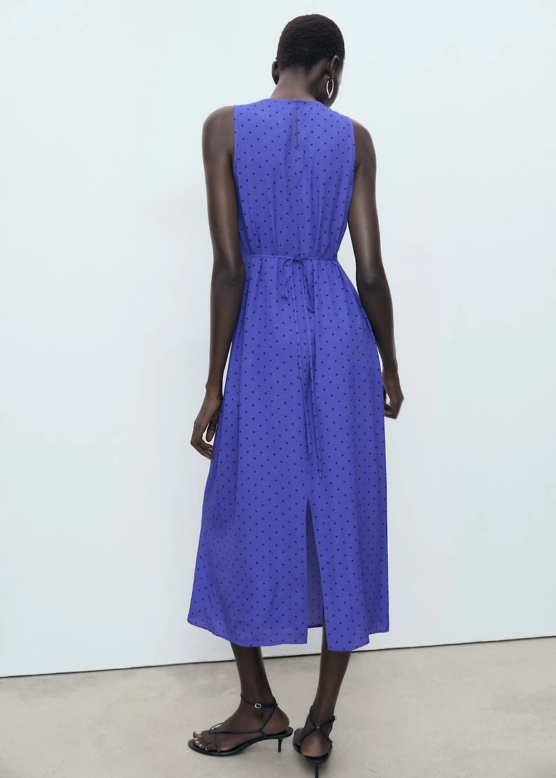 Polka-dot dress with bow