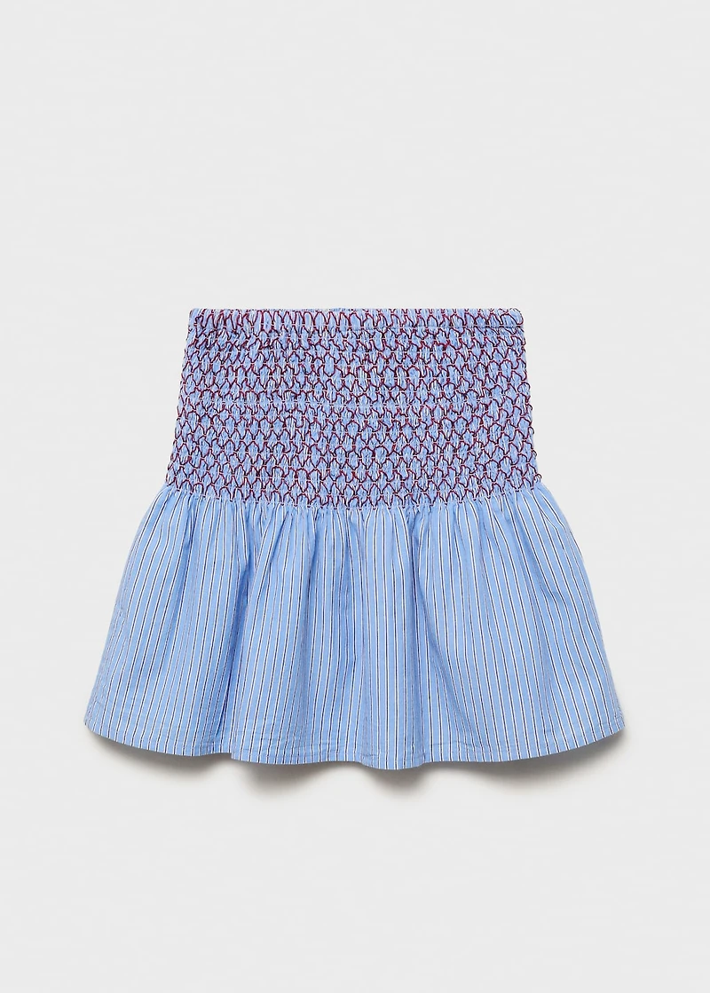 Striped cotton skirt