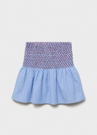 Striped cotton skirt