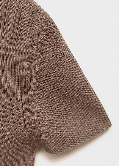 Ribbed  knit t-shirt