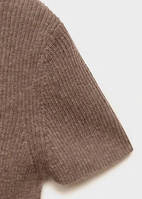 Ribbed  knit t-shirt
