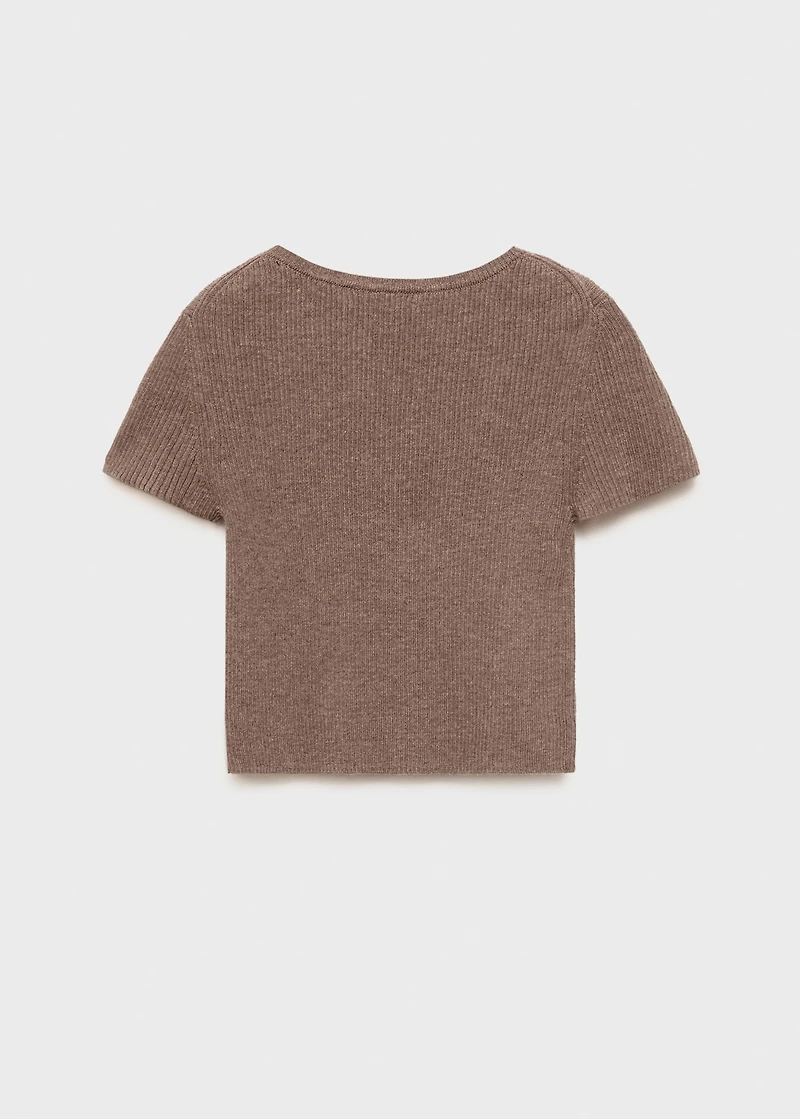 Ribbed knit t-shirt