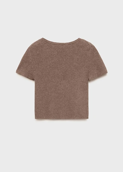 Ribbed knit t-shirt