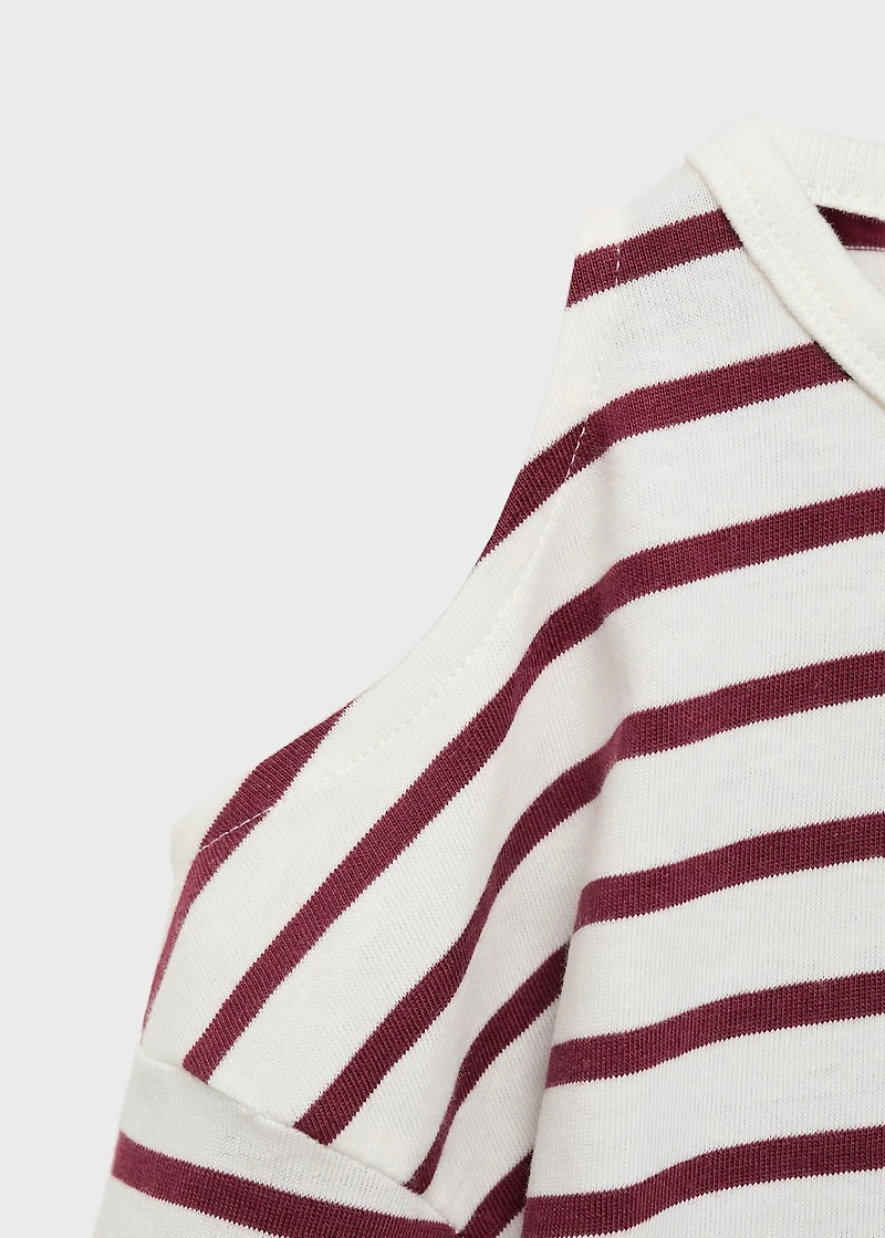 Striped t-shirt with cut-out