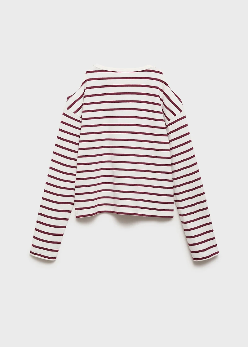 Striped t-shirt with cut-out