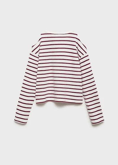 Striped t-shirt with cut-out