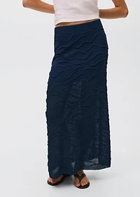 Textured long skirt