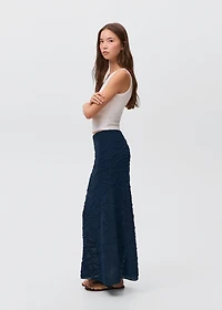 Textured long skirt