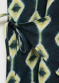 Halter-neck crossover top