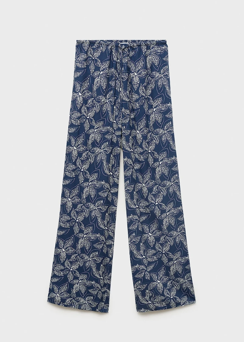 Flower print pants