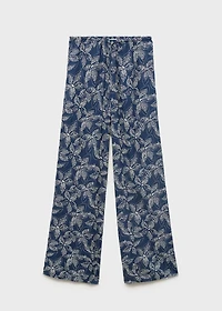 Flower print pants