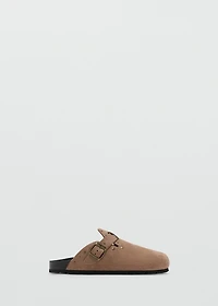 Studded leather clog