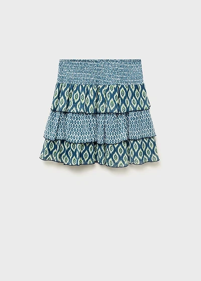 Printed ruffle skirt