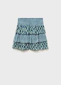 Printed ruffle skirt