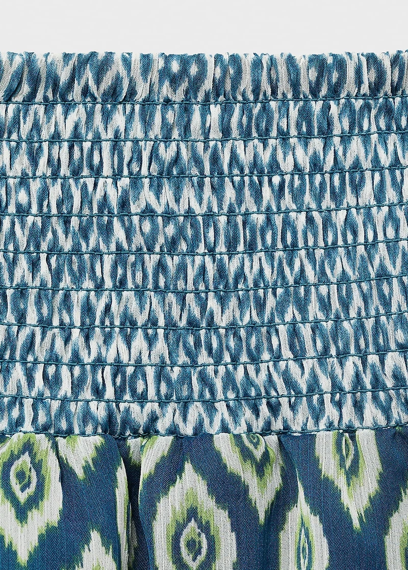 Printed ruffle skirt