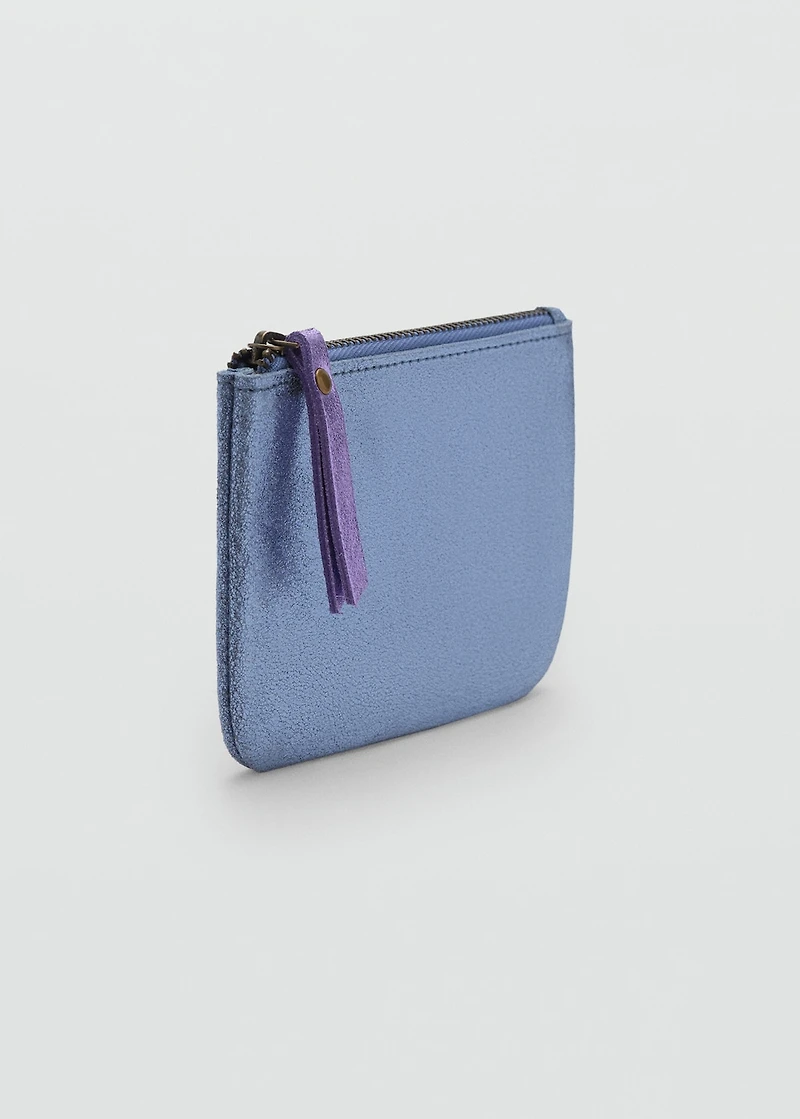 Metallic leather purse