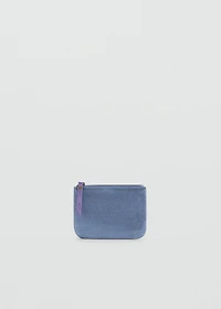 Metallic leather purse