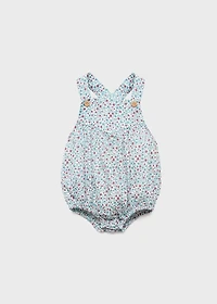 Floral-print romper suit