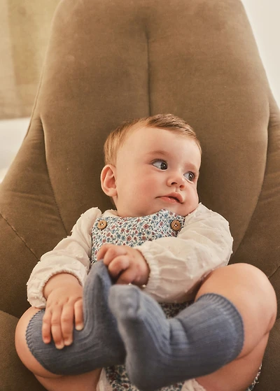 Floral-print romper suit