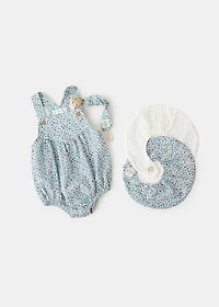 Floral-print romper suit