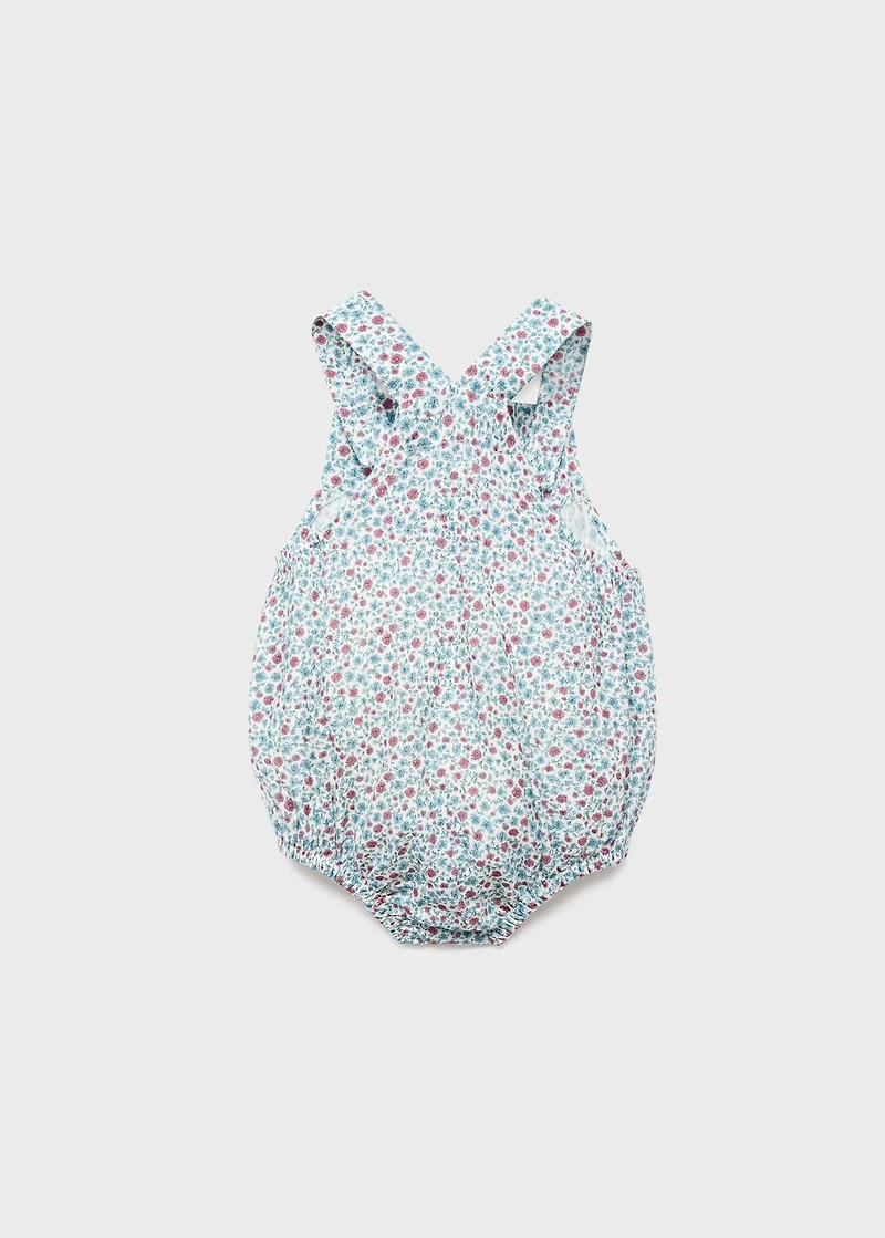 Floral-print romper suit