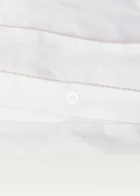 Linen duvet cover with decorative trim for 180/200 cm bed