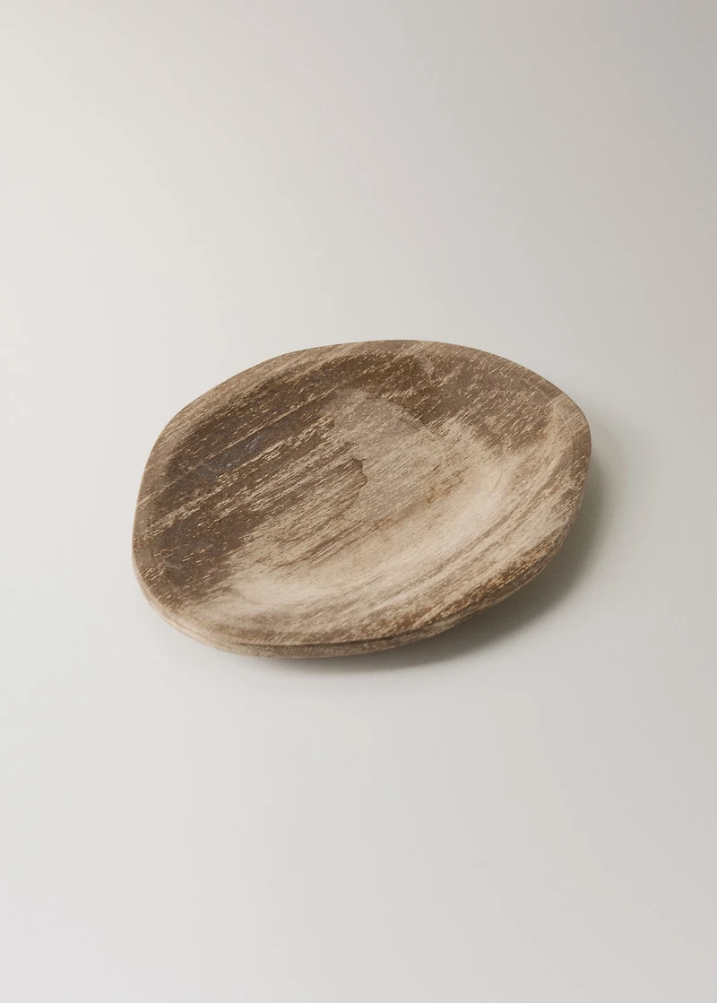 Petrified wood valet tray