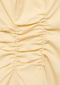 Gathered cotton blouse