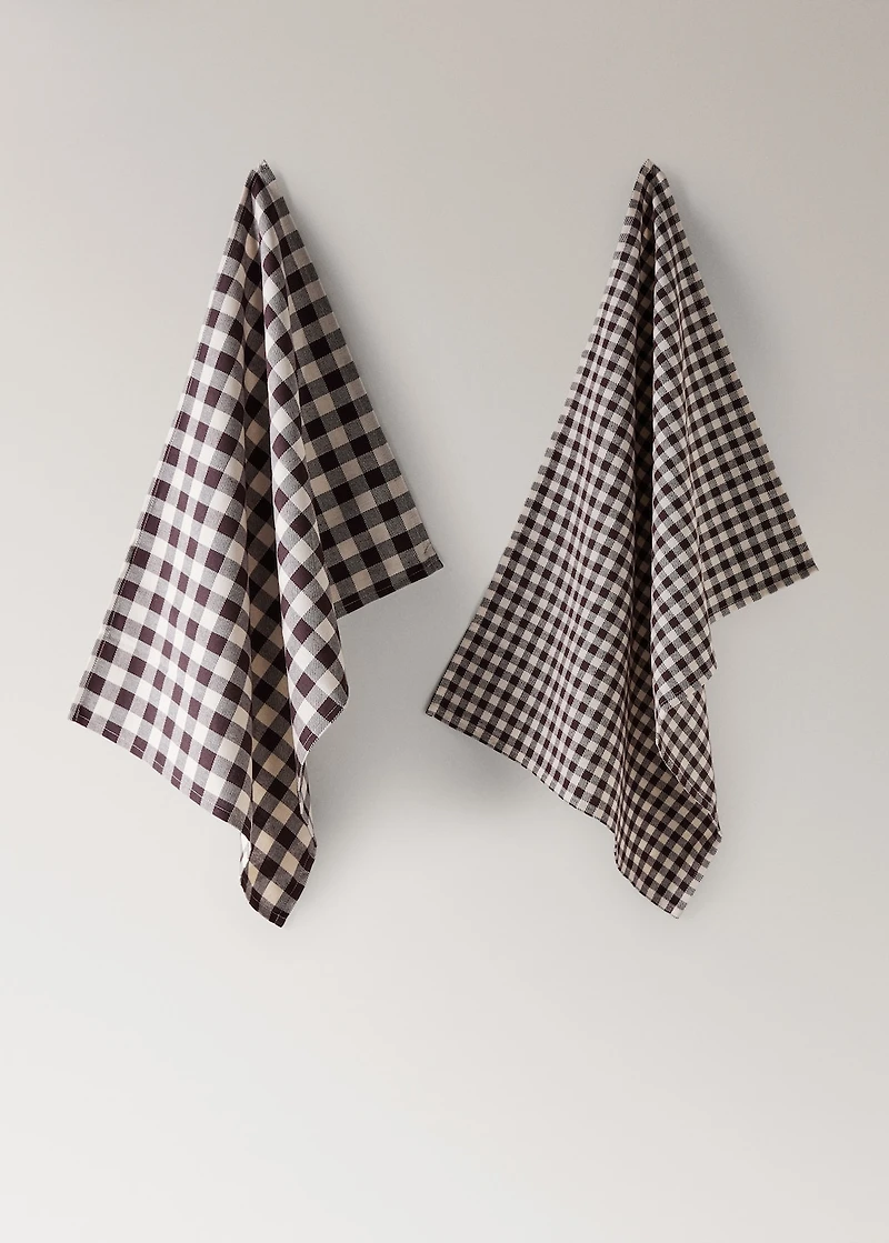 Gingham check kitchen towels
