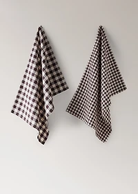 Gingham check kitchen towels