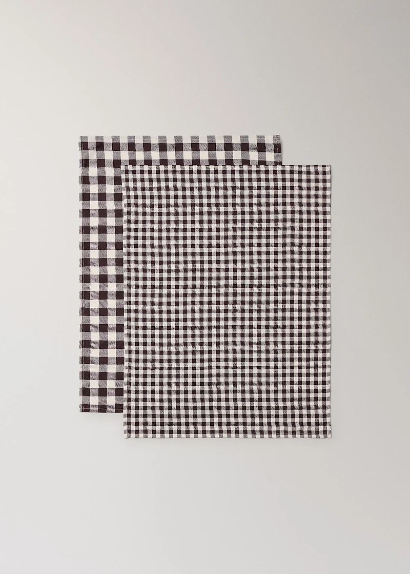 Gingham check kitchen towels