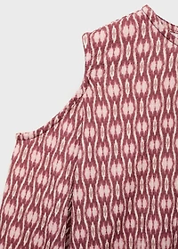 Printed ruched dress