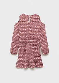 Printed ruched dress