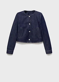 Denim crop jacket