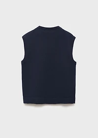 V-neck knitted vest