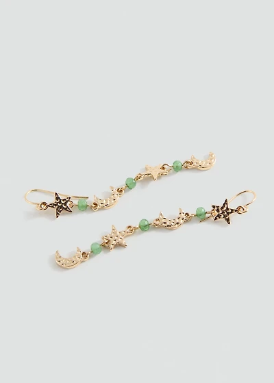 Moon pendant earrings