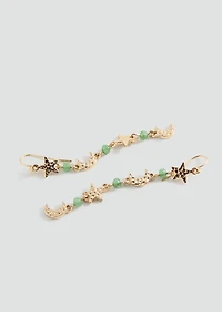 Moon pendant earrings