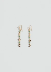 Moon pendant earrings