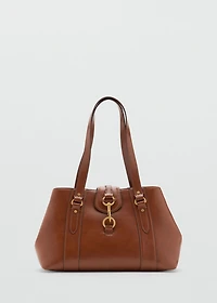 Large shoulder bag with hook fastener