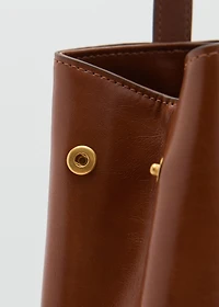 Large shoulder bag with hook fastener