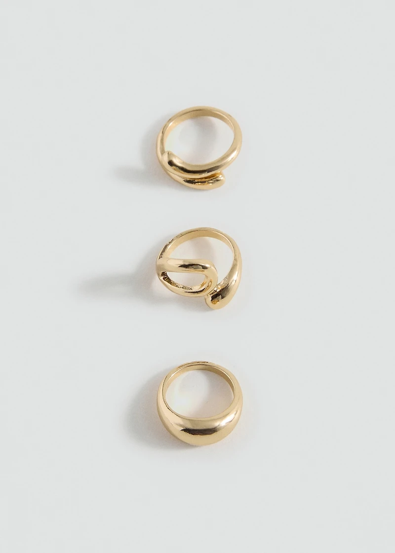 Pack of 3 combined rings