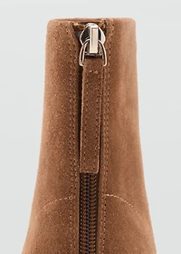 Suede block-heel boots