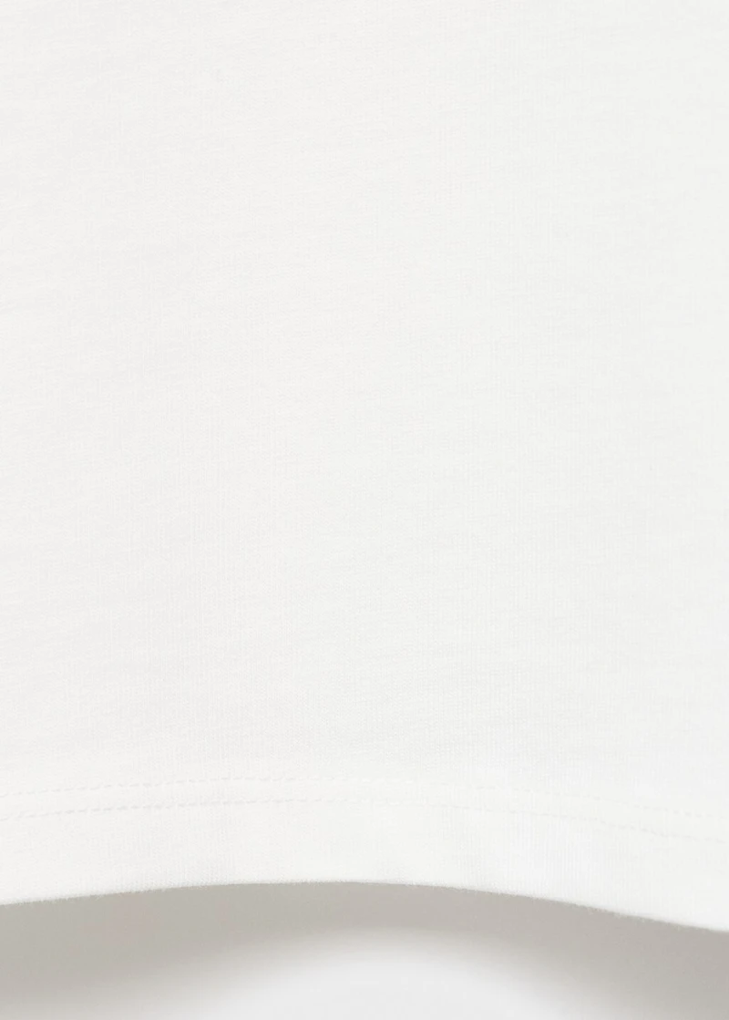 Cotton t-shirt with swan pattern