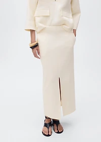 Cotton skirt with opening