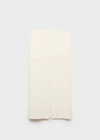 Cotton skirt with opening