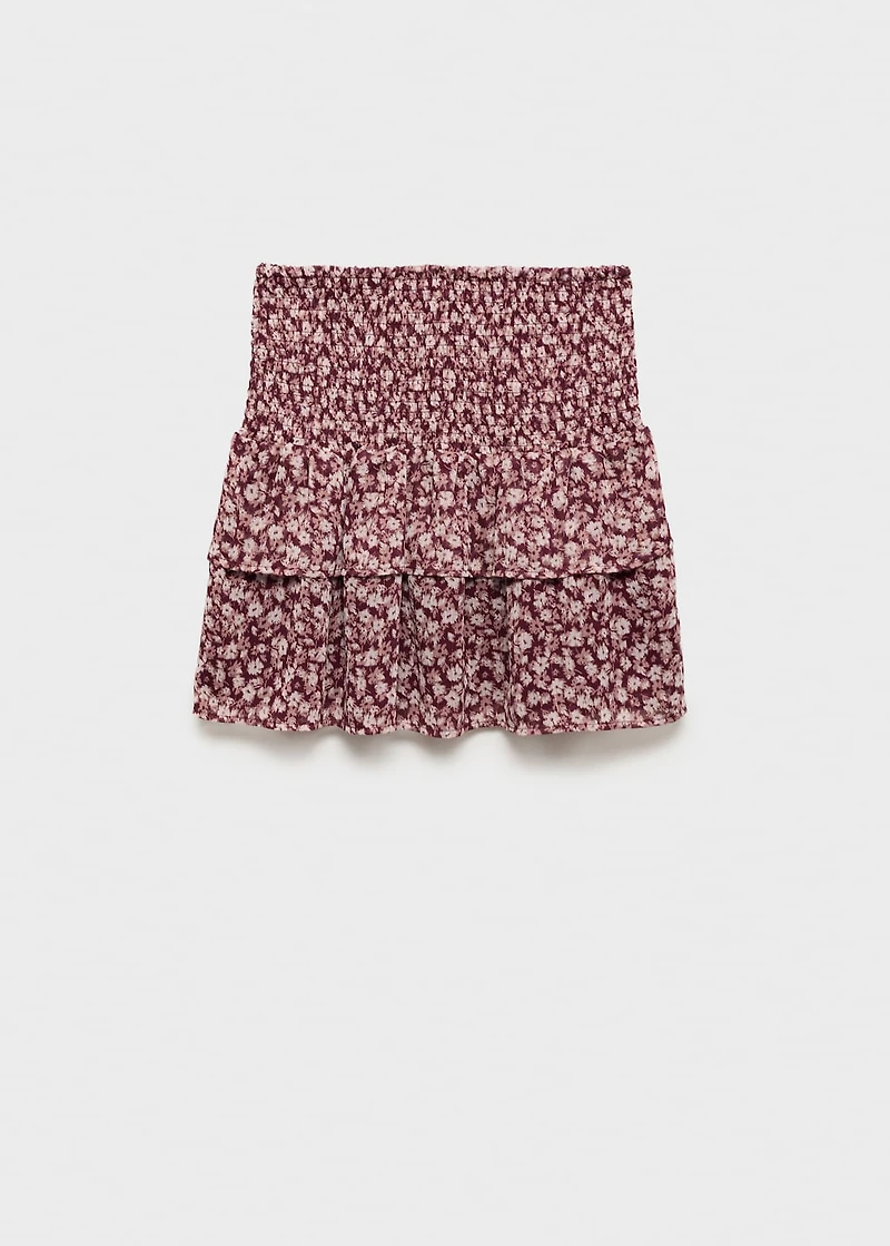 Printed ruffle skirt