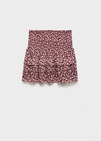 Printed ruffle skirt