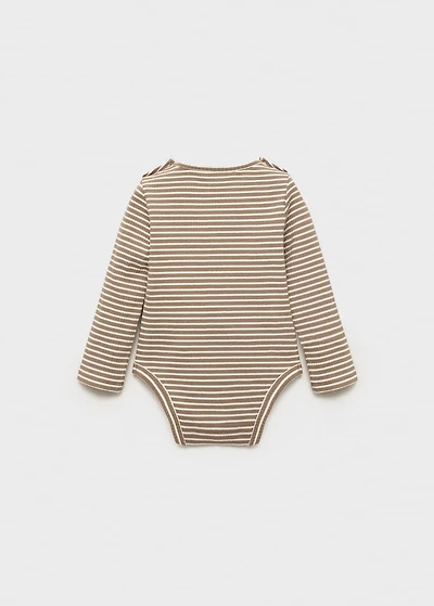 Striped cotton bodysuit