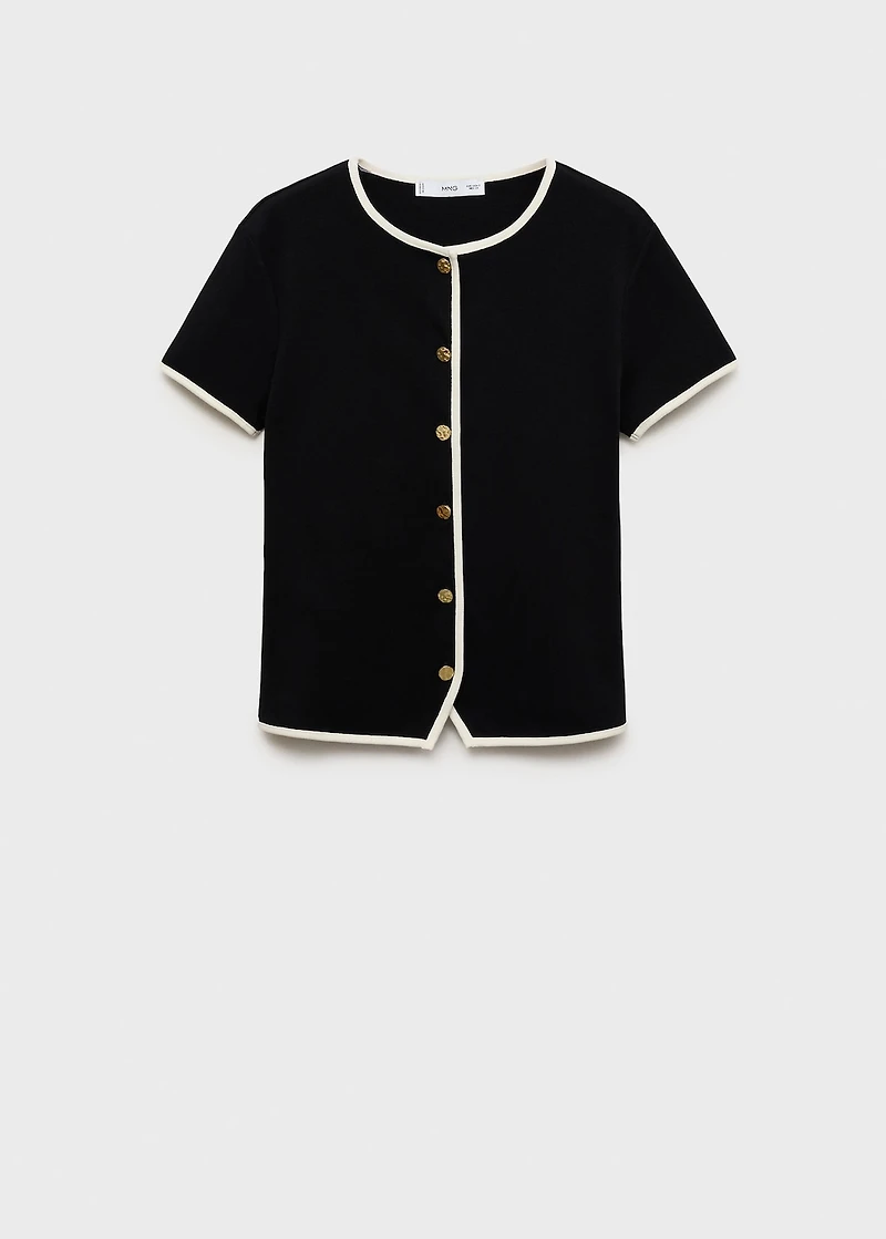 Cotton t-shirt with contrasting trim